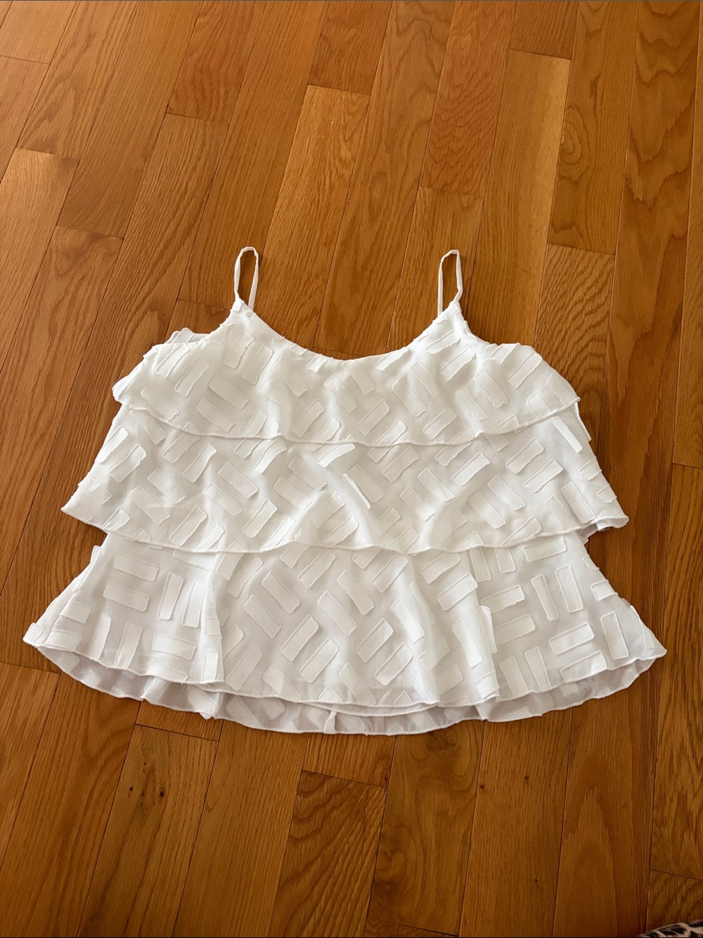 White Tiered Ruffle Camisole Top - Women